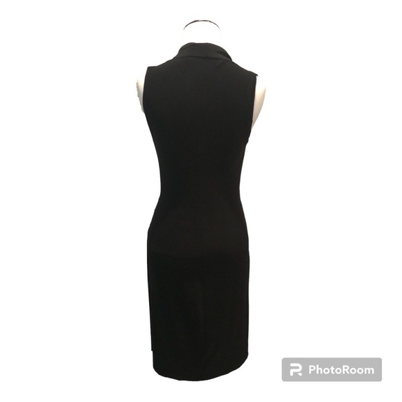 Norma Kamali Black Sleeveless Side Drape Dress-Size XS - Picture 3 of 6